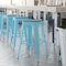 Flash Furniture 30" Teal Metal Bar Stool-Teal Poly Seat, 4PK 4-ET-31320-30-TL-R-PL2C-GG - alternate 4